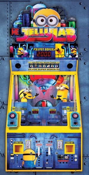 Despicable Me Minions JellyLab video arcade games at GameTime Miami, Fort Myers, Daytona, Ocoee, Mega Arcade Restaurant & Sports Bar