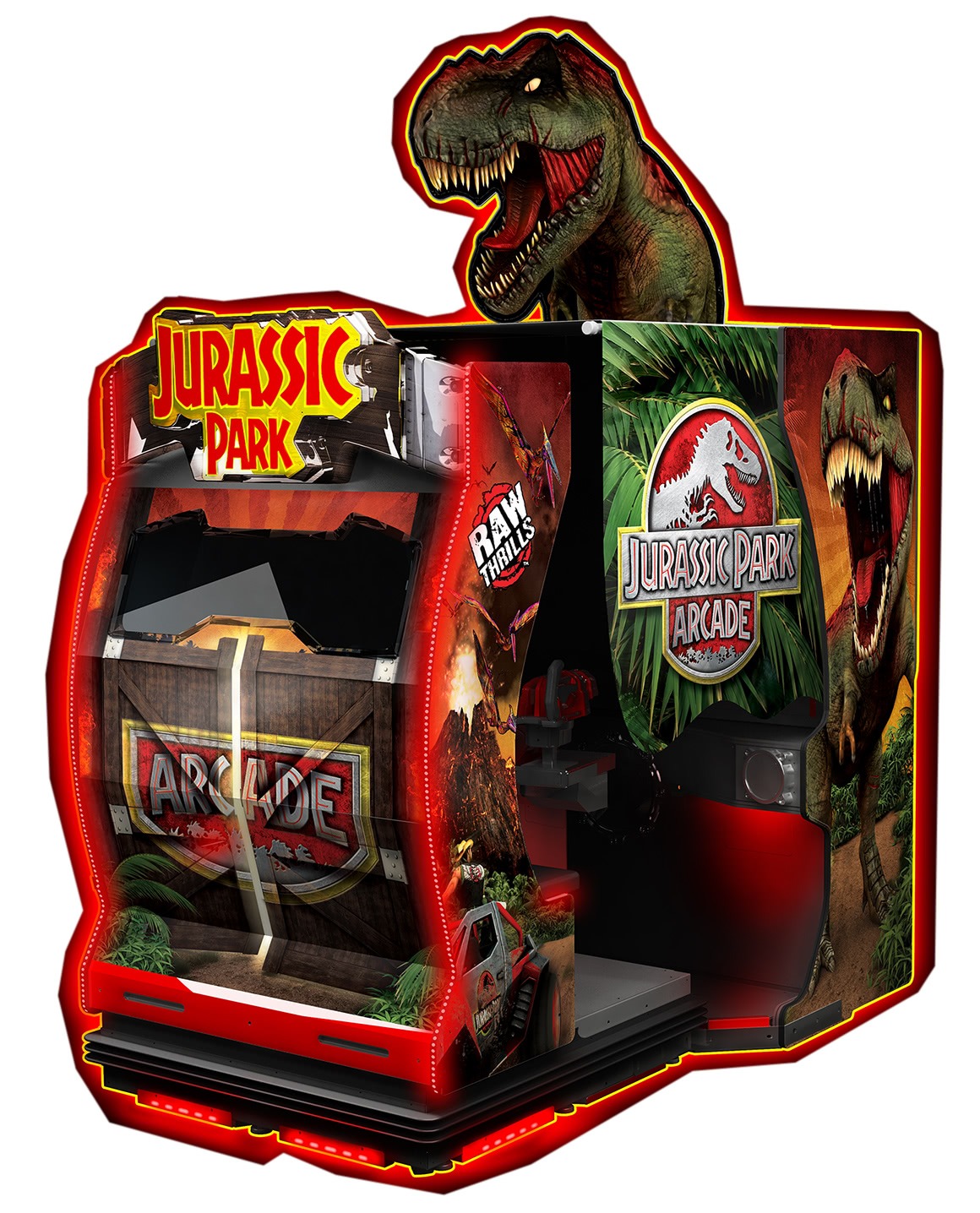 Jurassic Park video arcade games at GameTime Miami, Fort Myers, Tampa, Ocoee, Kissimmee Mega Arcade Restaurant & Sports Bar