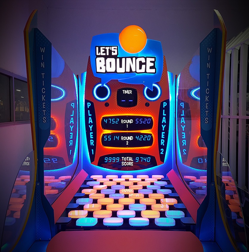 Lets Bounce video arcade games at GameTime Miami, Fort Myers, Tampa, Ocoee, Kissimmee Mega Arcade Restaurant & Sports Bar